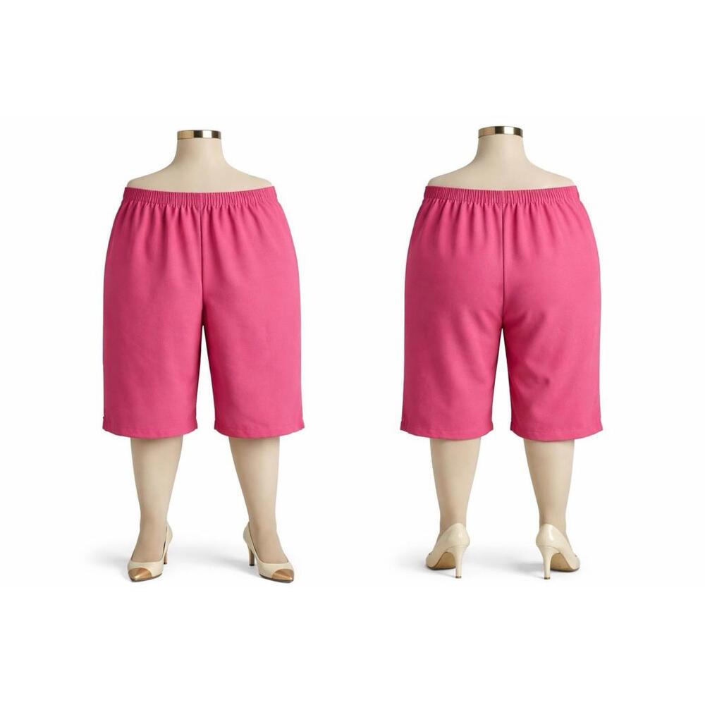 BonWorth Women’s Pull On Pants XL Elastic Waist 2 Pocket Comfortable Casual